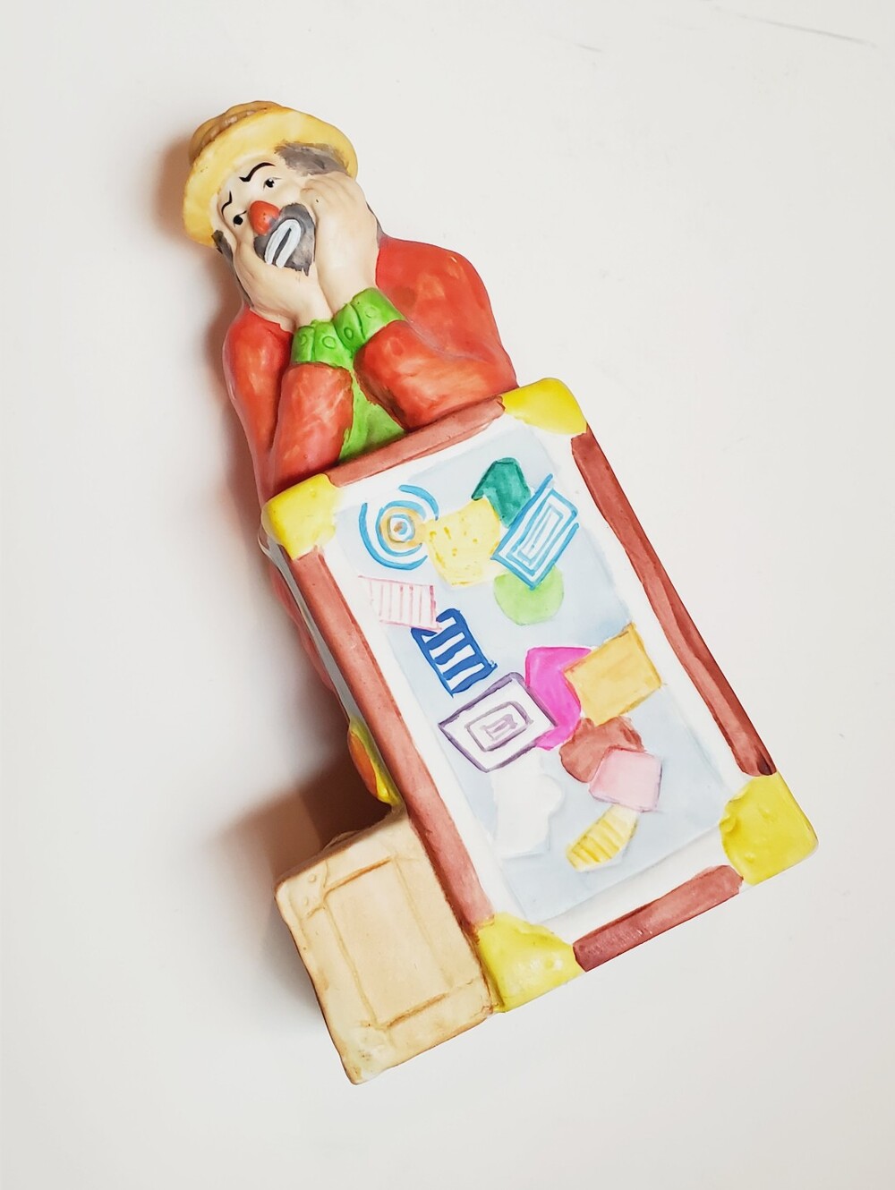 Vintage Emmett Kelly Jr. Sad Clown Flambro Music Box Made In Taiwan